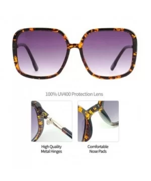 Retro Oversized Square for Women with Flat Lens Sunglasses IL1037 - Tortoise/ Grey - C218YACN58K $7.99 Oversized