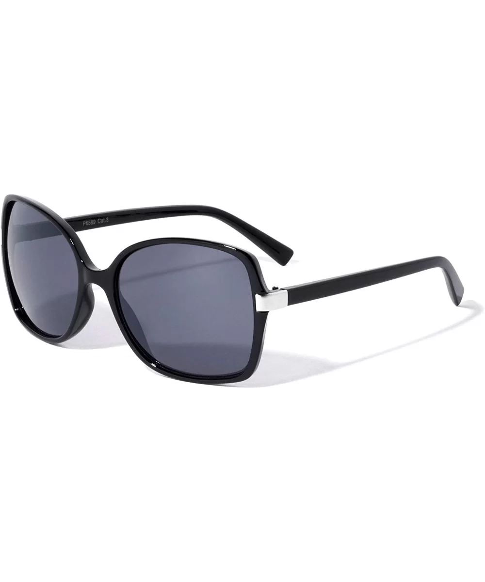 Rounded Butterfly Sunglasses - Smoke Silver - CZ1972AMNU8 $10.36 Butterfly