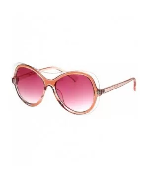 Womens Retro Fashion Sunglasses Clear Outline Double Frame UV 400 - Clear Pink (Pink) - CE18K6WGC84 $6.55 Butterfly