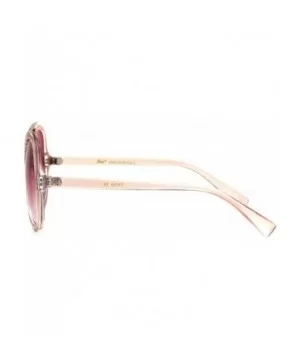 Womens Retro Fashion Sunglasses Clear Outline Double Frame UV 400 - Clear Pink (Pink) - CE18K6WGC84 $6.55 Butterfly