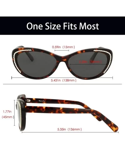 Vintage Brand Cat Eye Polarized Sunglasses 100% UV Protection Retro Glasses Women Eyewear - Tortoise - CV1822CZ0AC $13.71 Cat...