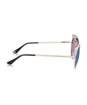 Metal Frame Vintage Designer Cat Eye Sunglasses P4105 - Gold- Pinkmirror - CF12MA40ZXJ $8.80 Round