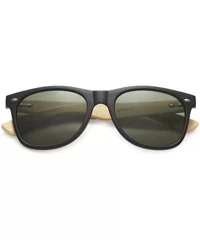 Wholesale Bamboo Sunglasses Eco Friendly Modern Retro 80's Classic - 10 Pack - Matte Black - Olive Lens - C7182DT92TK $20.41 ...