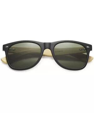 Wholesale Bamboo Sunglasses Eco Friendly Modern Retro 80's Classic - 10 Pack - Matte Black - Olive Lens - C7182DT92TK $20.41 ...