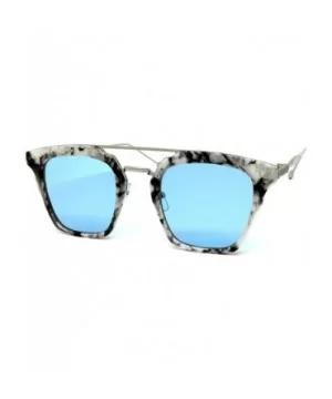 7122 Premium Retro Tint Funky Fashion Candy Flat Top Aviator Sunglasses - Premium - CE183LUAWZ7 $15.30 Aviator