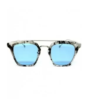 7122 Premium Retro Tint Funky Fashion Candy Flat Top Aviator Sunglasses - Premium - CE183LUAWZ7 $15.30 Aviator