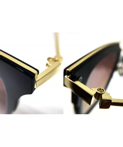 7122 Premium Retro Tint Funky Fashion Candy Flat Top Aviator Sunglasses - Premium - CE183LUAWZ7 $15.30 Aviator