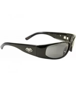 Men's Micro Fly 2 Oval 59mm Sunglasses - Black Shiny - CQ11PFLEITF $38.71 Oval