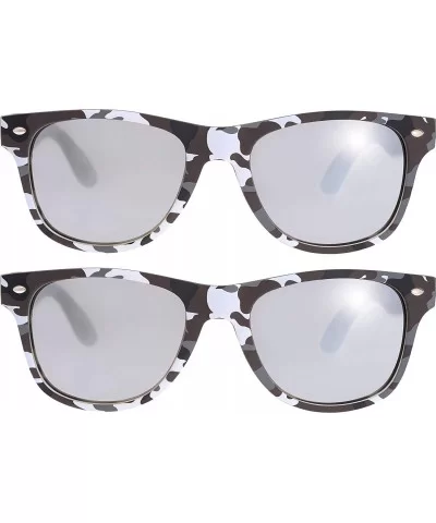 Camo Print Mirror Lens Rubber Sunglasses Camouflage for Men Women - Exquisite Packaging - 24 Grey Camo - CH195IOC6R7 $11.57 R...