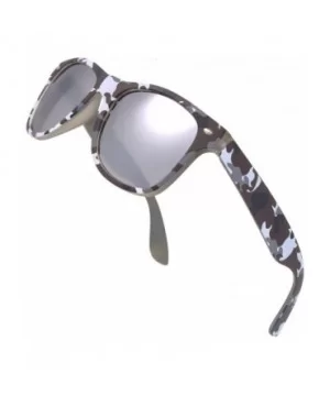 Camo Print Mirror Lens Rubber Sunglasses Camouflage for Men Women - Exquisite Packaging - 24 Grey Camo - CH195IOC6R7 $11.57 R...