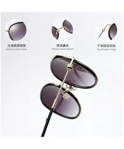 2019 new ladies fashion round metal border retro trend brand designer sunglasses UV400 - Black - CY18SO5AA40 $8.80 Round