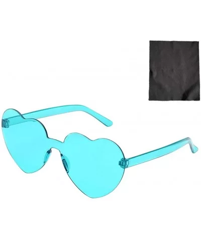 Fashion Heart Rimless Sunglasses - N - CJ1908RCTRW $5.57 Rimless