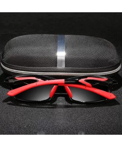 2019 Polarized Outdoor Sport Sun Glasses Men Outdoor Sports 18020 RED BLACK - 18020 White Blue - C518Y3N0EZU $11.97 Aviator