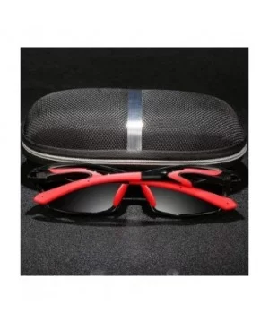 2019 Polarized Outdoor Sport Sun Glasses Men Outdoor Sports 18020 RED BLACK - 18020 White Blue - C518Y3N0EZU $11.97 Aviator