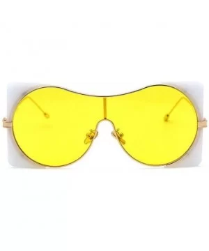 New One Piece Lens Women Oversized Square Sun Glasses 2019 Brand Designer Vintage Shades UV400 - Yellow - C518Q3LL6W6 $11.54 ...