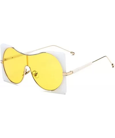 New One Piece Lens Women Oversized Square Sun Glasses 2019 Brand Designer Vintage Shades UV400 - Yellow - C518Q3LL6W6 $11.54 ...