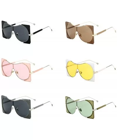 New One Piece Lens Women Oversized Square Sun Glasses 2019 Brand Designer Vintage Shades UV400 - Yellow - C518Q3LL6W6 $11.54 ...