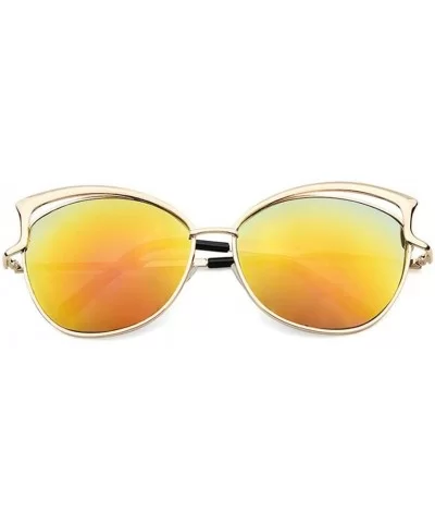 Summer Fashion Oversize Sunglasses - Orange - C318TUG7T3O $5.99 Oversized