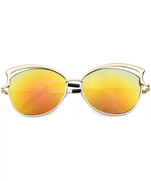 Summer Fashion Oversize Sunglasses - Orange - C318TUG7T3O $5.99 Oversized