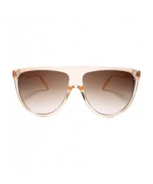 Oversized Mens Womens Vintage Retro Style Sunglasses - Brown - CG18W78AMCM $7.46 Oversized