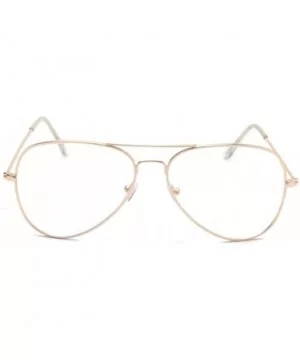 Classic Men's Or Women's Metal Frame Aviator Sunglasses - Gold Frame - C012LH9JTID $7.55 Square