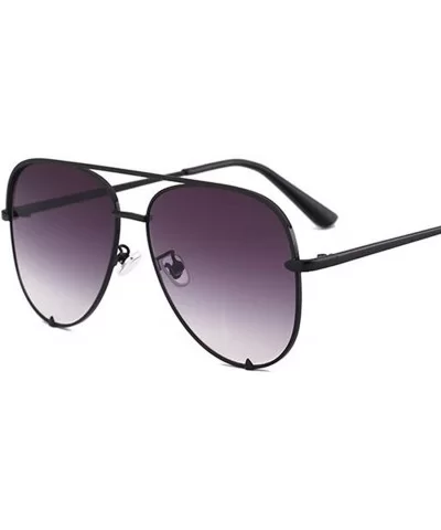 Gun Pink Sunglasses Silver Mirror Oversized Sun Glasses Pilot Women Men Shades Top Fashion Eyewear - CT197A273SY $20.52 Square