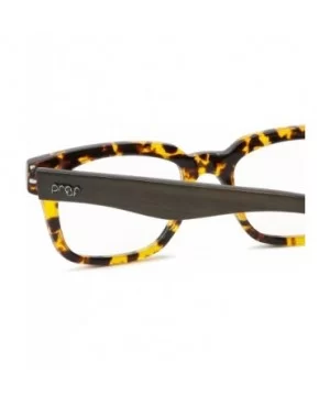 Pledge Wooden Eyeglasses - Yellow - CS11G5ONCLB $18.77 Oval