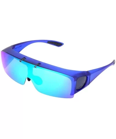 FLIP UP Polarized Sunglasses Driving Glasses UV400 Fitover Sunglasses for men and women - Blue - CF18SZI8OX3 $8.51 Goggle