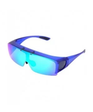 FLIP UP Polarized Sunglasses Driving Glasses UV400 Fitover Sunglasses for men and women - Blue - CF18SZI8OX3 $8.51 Goggle