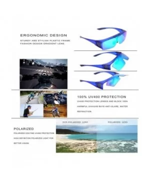 FLIP UP Polarized Sunglasses Driving Glasses UV400 Fitover Sunglasses for men and women - Blue - CF18SZI8OX3 $8.51 Goggle