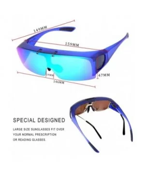 FLIP UP Polarized Sunglasses Driving Glasses UV400 Fitover Sunglasses for men and women - Blue - CF18SZI8OX3 $8.51 Goggle