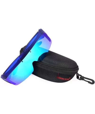 FLIP UP Polarized Sunglasses Driving Glasses UV400 Fitover Sunglasses for men and women - Blue - CF18SZI8OX3 $8.51 Goggle