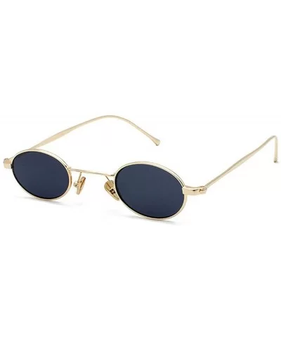 2020 new trend metal personality small box marine film unisex brand designer retro sunglasses - Gold Black - CF192R5K22I $8.9...