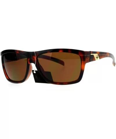 Men's Flat Top Sporty Rectangular Skater Shade Sunglasses - Tortoise - C511KFUY5N5 $5.68 Rectangular