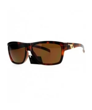 Men's Flat Top Sporty Rectangular Skater Shade Sunglasses - Tortoise - C511KFUY5N5 $5.68 Rectangular