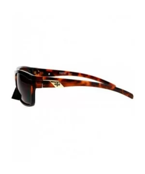 Men's Flat Top Sporty Rectangular Skater Shade Sunglasses - Tortoise - C511KFUY5N5 $5.68 Rectangular