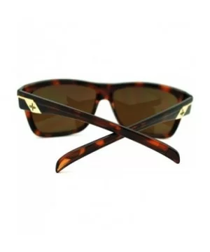 Men's Flat Top Sporty Rectangular Skater Shade Sunglasses - Tortoise - C511KFUY5N5 $5.68 Rectangular