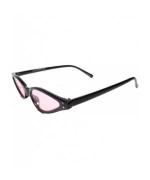 Stylish Womens Pointy Cat Eye Unique Narrow Slim Sunglasses - Black / Pink - CH18U7Z8C7N $9.82 Cat Eye