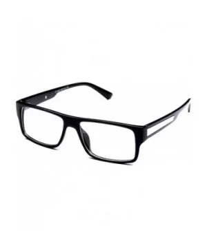 Casual Simple Squared Durable Frames Design Clear Eye Glasses Geek - Black With Hard Case - CM18RTZD5LI $7.79 Square