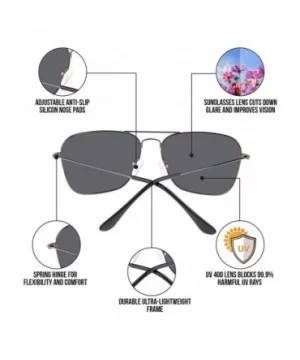 Polarized Frame Aviator Sunglasses for Men Women Shades Unisex Sun Glasses with Case and Cloth - CS18U4HGGX5 $6.04 Aviator