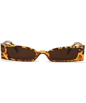 Small frame Men and women Sunglasses Fashion Retro Sunglasses - Leopard Print - CF18LL0D6K5 $6.89 Sport