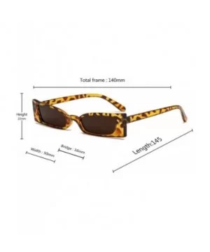 Small frame Men and women Sunglasses Fashion Retro Sunglasses - Leopard Print - CF18LL0D6K5 $6.89 Sport