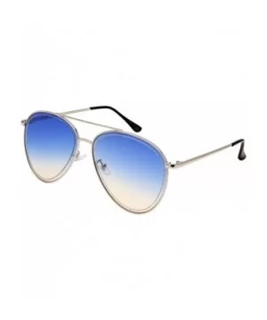 Flat Top XL Aviator Sunglasses for Men Women Pilot Sunglass Top Gun 5152 - CG18M5ZA6W4 $6.11 Aviator