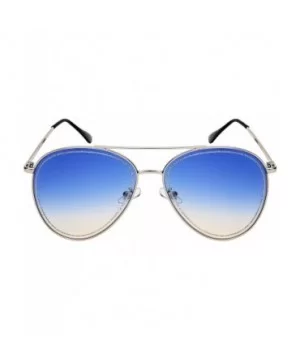 Flat Top XL Aviator Sunglasses for Men Women Pilot Sunglass Top Gun 5152 - CG18M5ZA6W4 $6.11 Aviator