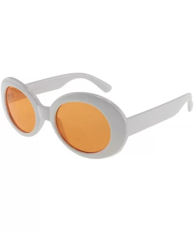 Kurt - Celebrity Inspired Oval Sunglasses - Whiteorange - C518S8E063G $10.99 Oval