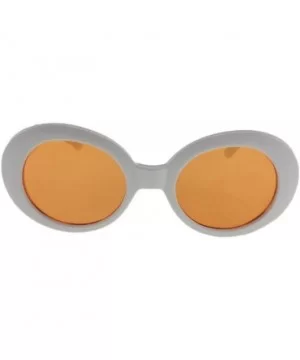 Kurt - Celebrity Inspired Oval Sunglasses - Whiteorange - C518S8E063G $10.99 Oval