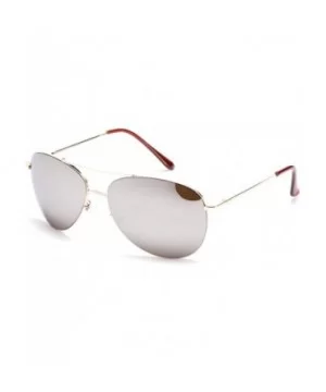 Men's Aviator Style Thick Metal Frame Sunglasses in Gold/Mirror - CI11KW0Q64T $6.02 Aviator