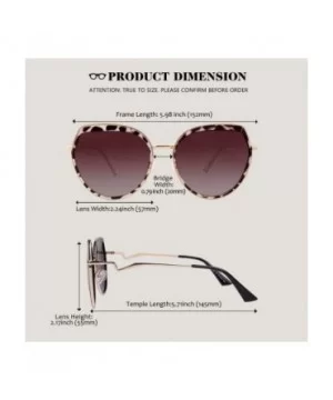 Fashion Oversized Polarized Sunglasses for Women Cat Eye Shades-FZ56 - Transparent Bean Frame/Brown Lens - CL18TK532IT $12.32...