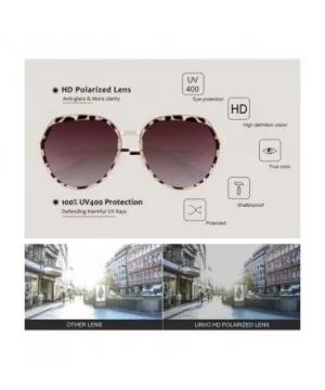 Fashion Oversized Polarized Sunglasses for Women Cat Eye Shades-FZ56 - Transparent Bean Frame/Brown Lens - CL18TK532IT $12.32...