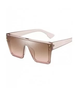 Unisex Trend Punk Wind Polarized Sunglasses Big Square Shape Frame Sun Glasses for Men/Women - D - C618XQ5QKOD $5.60 Square